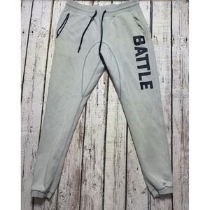 Battle Sports Football Joggers Sweatpants Athletic Gear Gray Men's Size XL